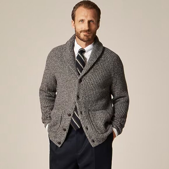 J.Crew Rugged Merino Wool-Blend Cardigan Sweater - Men's Size Medium - NWT - Picture 6 of 6